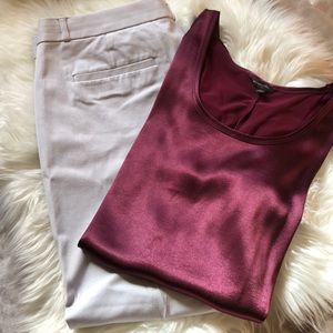 Banana Republic Skyline Grey Crop Flare Pants-16